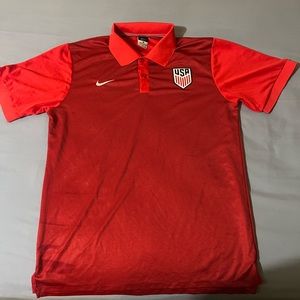 USMNT mens Large red Polo (Rare)